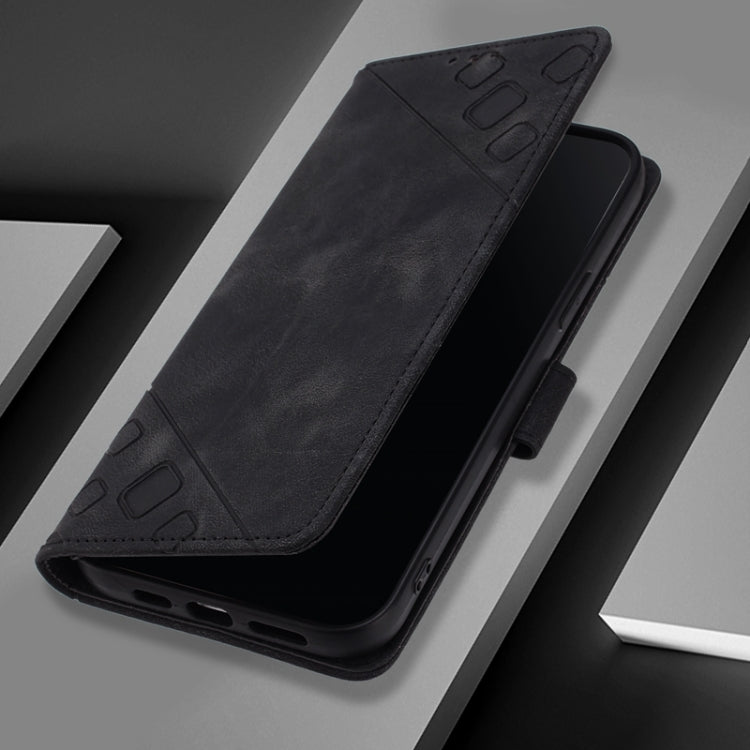 For Blackview Color 8 Skin Feel Embossed Leather Phone Case(Black) - More Brand by PMC TechLife | Online Shopping South Africa | PMC TechLife | Buy Now Pay Later Mobicred