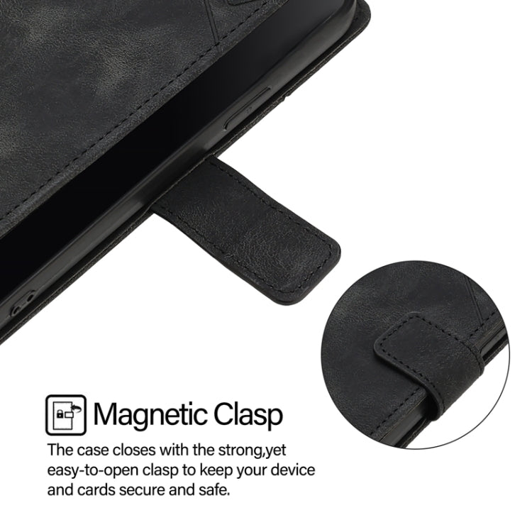 For Blackview Shark 8 Skin Feel Embossed Leather Phone Case(Black) - More Brand by PMC TechLife | Online Shopping South Africa | PMC TechLife | Buy Now Pay Later Mobicred
