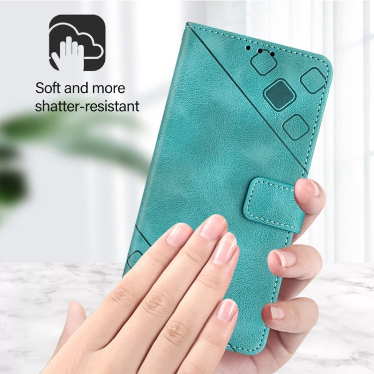 For Blackview Wave 6C Skin Feel Embossed Leather Phone Case(Green) - More Brand by PMC TechLife | Online Shopping South Africa | PMC TechLife | Buy Now Pay Later Mobicred