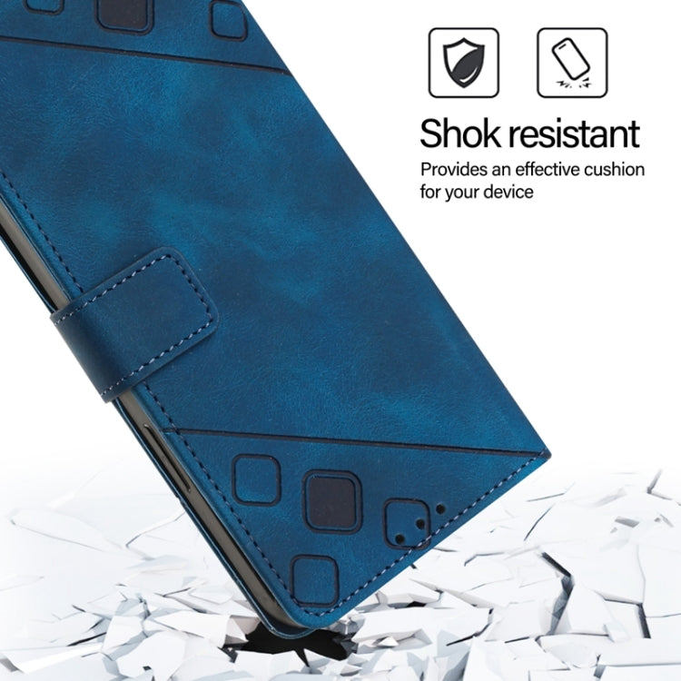 For Ulefone Note 14 Skin Feel Embossed Leather Phone Case(Blue) - Ulefone Cases by PMC Jewellery | Online Shopping South Africa | PMC Jewellery | Buy Now Pay Later Mobicred