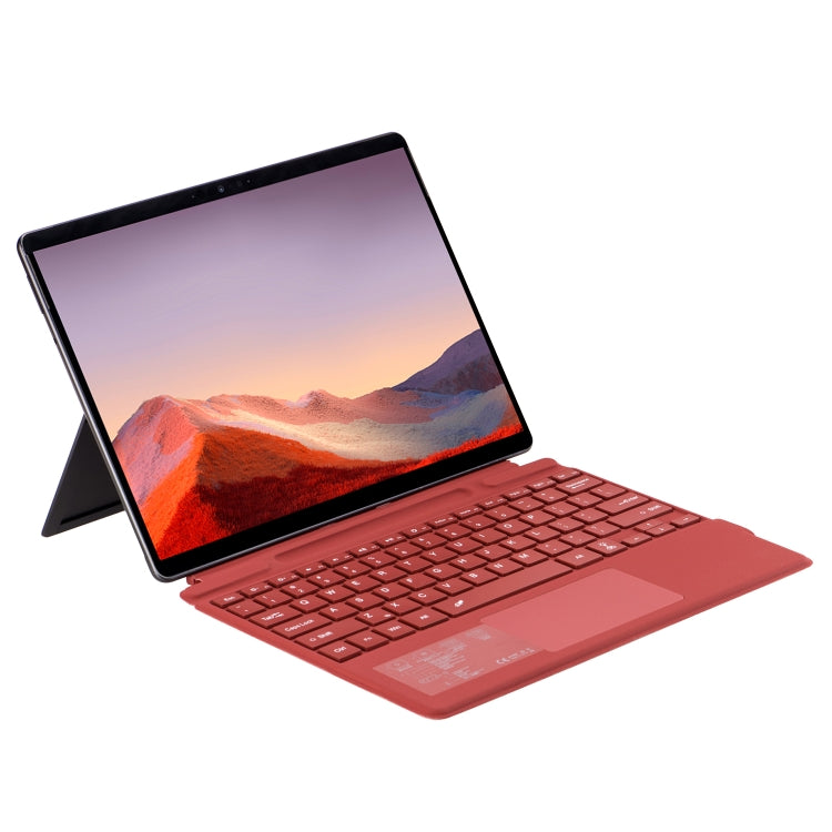 For Microsoft Surface Pro 10 / Pro 9 2089D Backlight Wireless Bluetooth Keyboard Leather Case with Touchpad(Wine Red) - Others Keyboard by PMC Jewellery | Online Shopping South Africa | PMC Jewellery | Buy Now Pay Later Mobicred