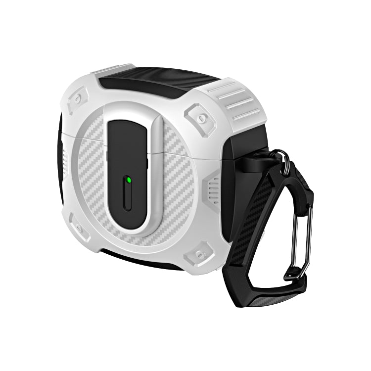 For AirPods 3 Lock Shockproof Bluetooth Earphone Protective Case(Black White) - For AirPods 3 by PMC Jewellery | Online Shopping South Africa | PMC Jewellery | Buy Now Pay Later Mobicred