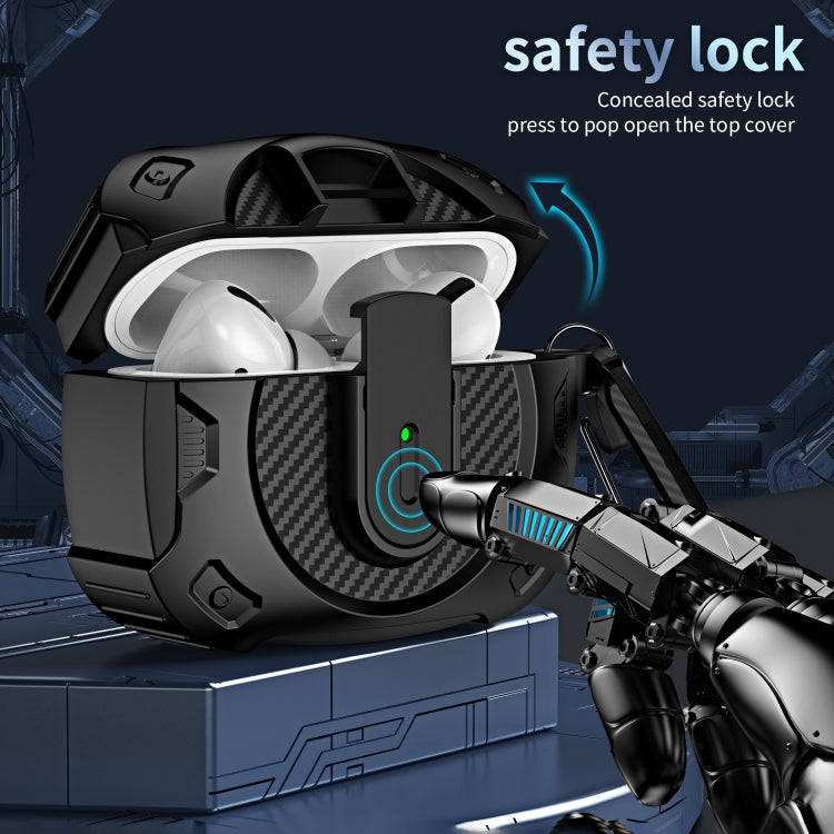 For AirPods 4 Lock Shockproof Bluetooth Earphone Protective Case(Black White) - free shipping - PMC Jewellery - Order now!