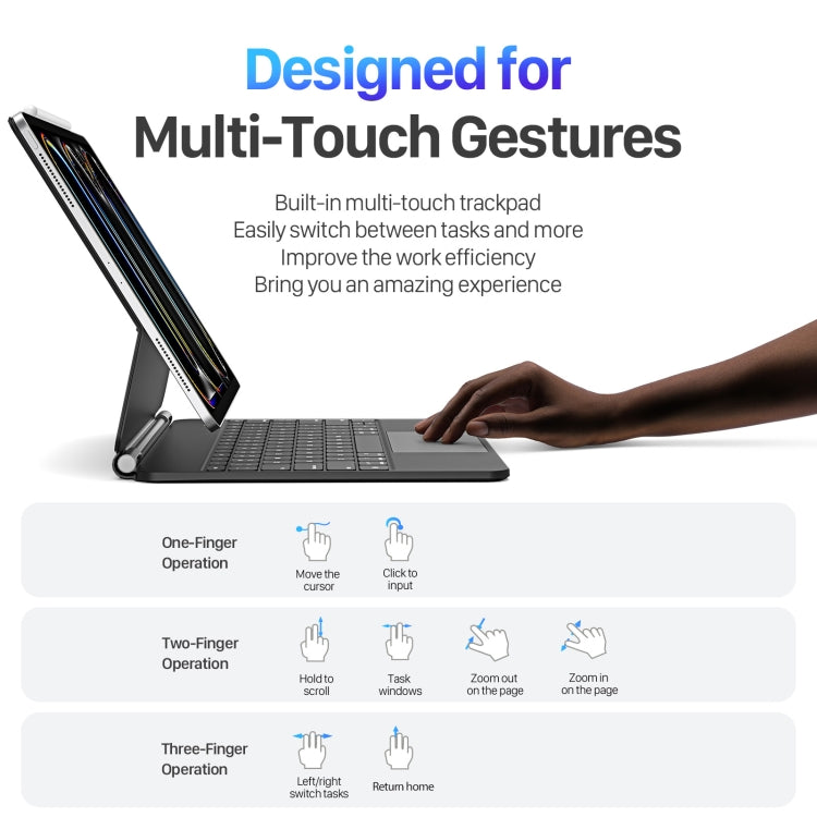 DUX DUCIS MK Series Floating Magnetic Keyboard Tablet Leather Case For iPad Pro 13 2024(Black) - free shipping - PMC TechLife - Order now!