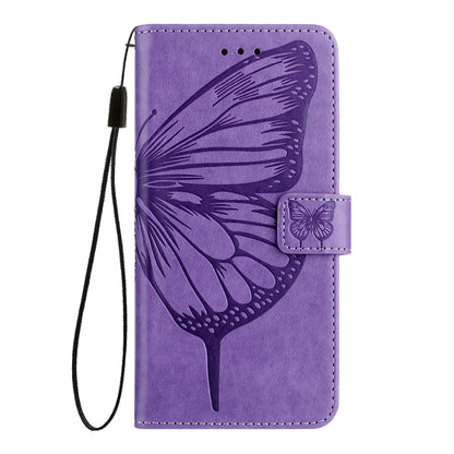 For Blackview Color 8 Embossed Butterfly Leather Phone Case(Purple) - More Brand by PMC Jewellery | Online Shopping South Africa | PMC Jewellery | Buy Now Pay Later Mobicred