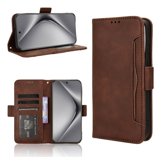 For Huawei Pura 70 Skin Feel Calf Texture Card Slots Leather Phone Case(Brown) - Huawei Cases by PMC Jewellery | Online Shopping South Africa | PMC Jewellery | Buy Now Pay Later Mobicred