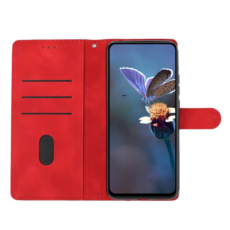 For iPhone 16e Cherry Blossom Butterfly Skin Feel Embossed PU Phone Case(Red) - iPhone 16e Cases by PMC TechLife | Online Shopping South Africa | PMC TechLife | Buy Now Pay Later Mobicred