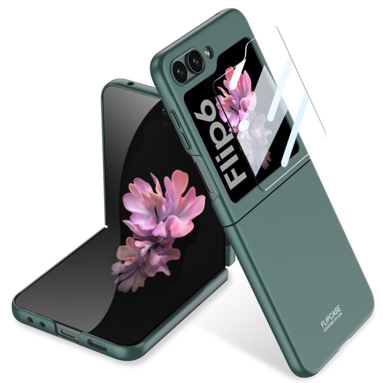 For Samsung Galaxy Z Flip6 GKK Ultra-thin Full Coverage Phone Case with Tempered Film(Dark Night Green) - Galaxy Z Flip6 5G Cases by GKK | Online Shopping South Africa | PMC Jewellery | Buy Now Pay Later Mobicred