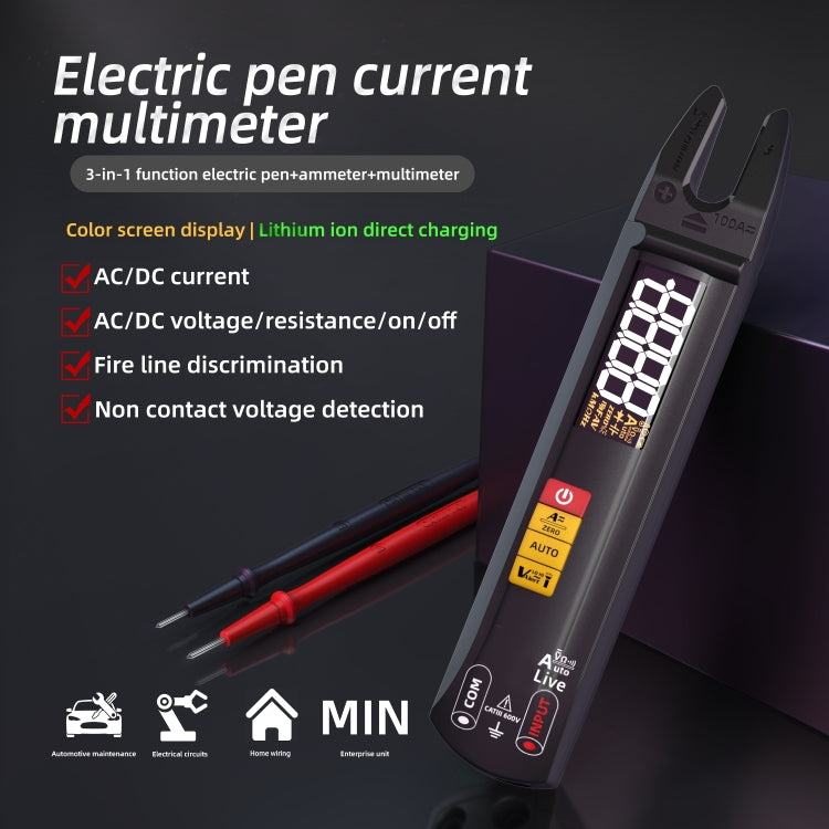 BSIDE U0 AC / DC Clamp Meter Electric Pen Current Digital Multimeter - Digital Multimeter by BSIDE | Online Shopping South Africa | PMC Jewellery | Buy Now Pay Later Mobicred