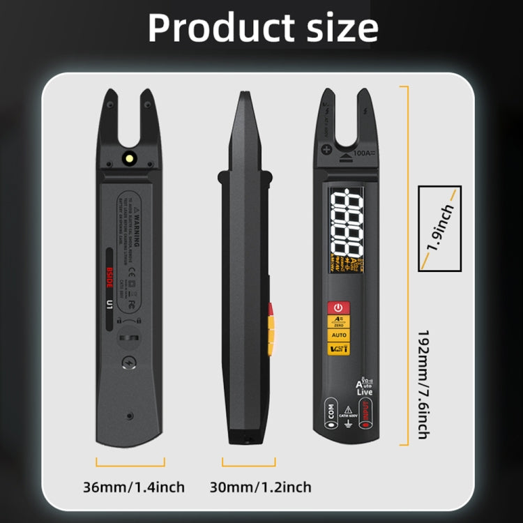 BSIDE U0 AC / DC Clamp Meter Electric Pen Current Digital Multimeter - Digital Multimeter by BSIDE | Online Shopping South Africa | PMC Jewellery | Buy Now Pay Later Mobicred