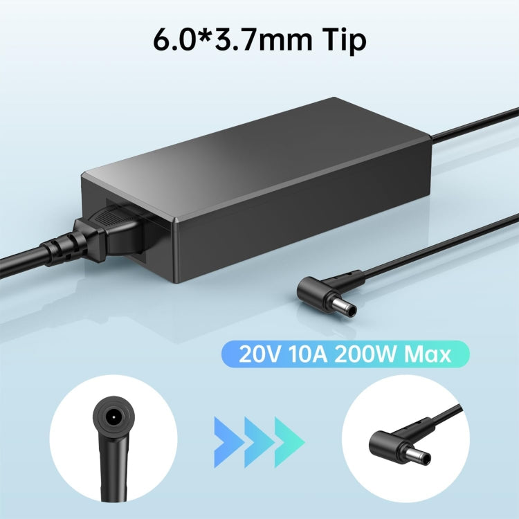 200W 20V 10A Laptop Notebook Power Adapter For Asus 6.0 x 3.7mm, Plug:EU Plug - For Asus by PMC Jewellery | Online Shopping South Africa | PMC Jewellery | Buy Now Pay Later Mobicred