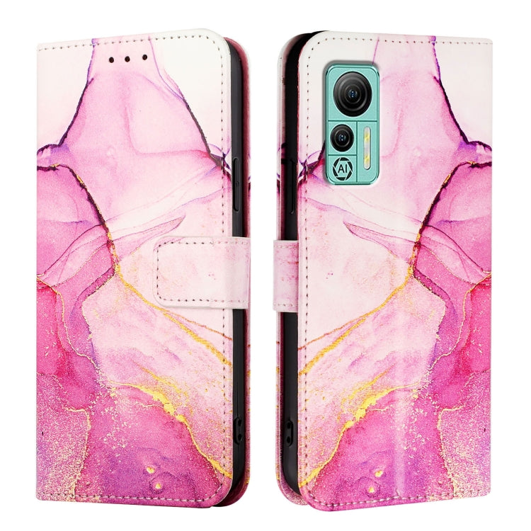 For Ulefone Note 14 PT003 Marble Pattern Flip Leather Phone Case(Pink Purple Gold) - free shipping - PMC Jewellery - Order now!