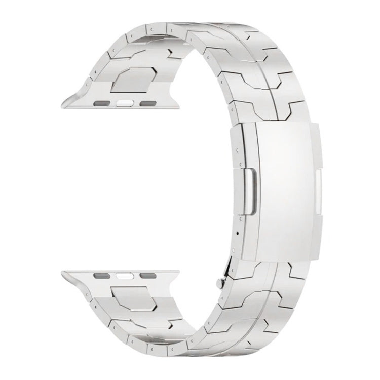 For Apple Watch Series 9 41mm Turtle Buckle Titanium Alloy Watch Band(Silver) - free shipping - PMC TechLife - Order now!