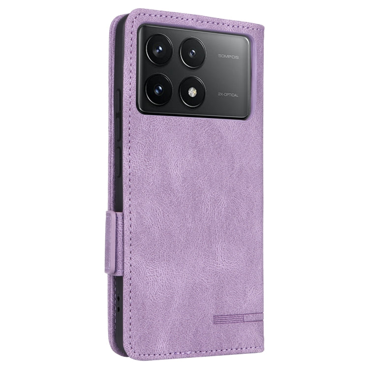 For Redmi K70 / K70 Pro Magnetic Clasp Leather Phone Case(Purple) - Xiaomi Cases by PMC Jewellery | Online Shopping South Africa | PMC Jewellery | Buy Now Pay Later Mobicred