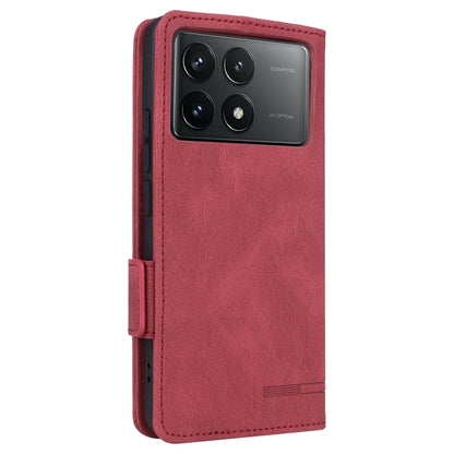 For Redmi K70 / K70 Pro Magnetic Clasp Leather Phone Case(Red) - Xiaomi Cases by PMC Jewellery | Online Shopping South Africa | PMC Jewellery | Buy Now Pay Later Mobicred