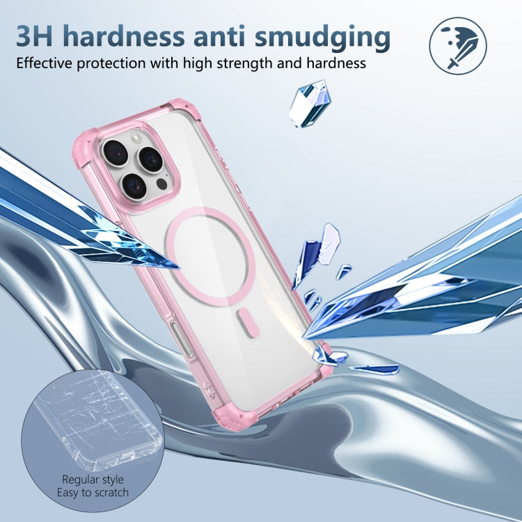 For iPhone 16 Pro Transparent MagSafe Magnetic Phone Case(Pink) - iPhone 16 Pro Cases by PMC TechLife | Online Shopping South Africa | PMC TechLife | Buy Now Pay Later Mobicred
