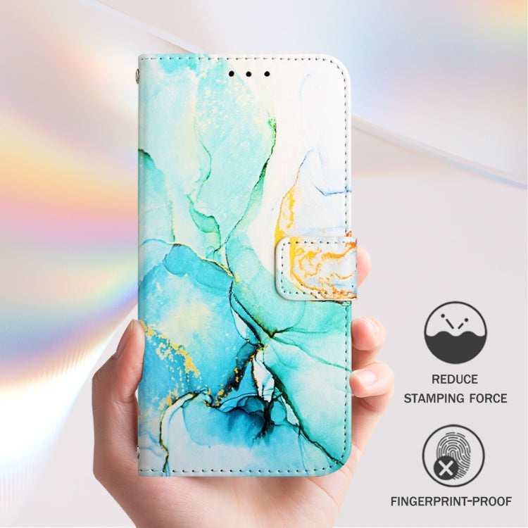 For Blackview Wave 6C PT003 Marble Pattern Flip Leather Phone Case(Green) - More Brand by PMC TechLife | Online Shopping South Africa | PMC TechLife | Buy Now Pay Later Mobicred