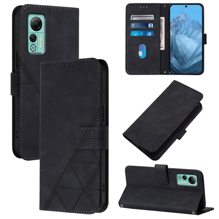 For Ulefone Note 14 Crossbody 3D Embossed Flip Leather Phone Case(Black) - Ulefone Cases by PMC Jewellery | Online Shopping South Africa | PMC Jewellery | Buy Now Pay Later Mobicred