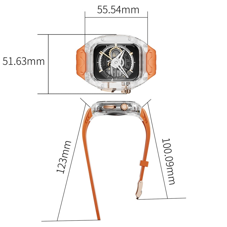 For Apple Watch Series 6 44mm Modified PC Hybrid TPU Watch Case Band(Starlight Transparent) - Watch Cases by PMc TechLife | Online Shopping South Africa | PMc TechLife | Buy Now Pay Later Mobicred