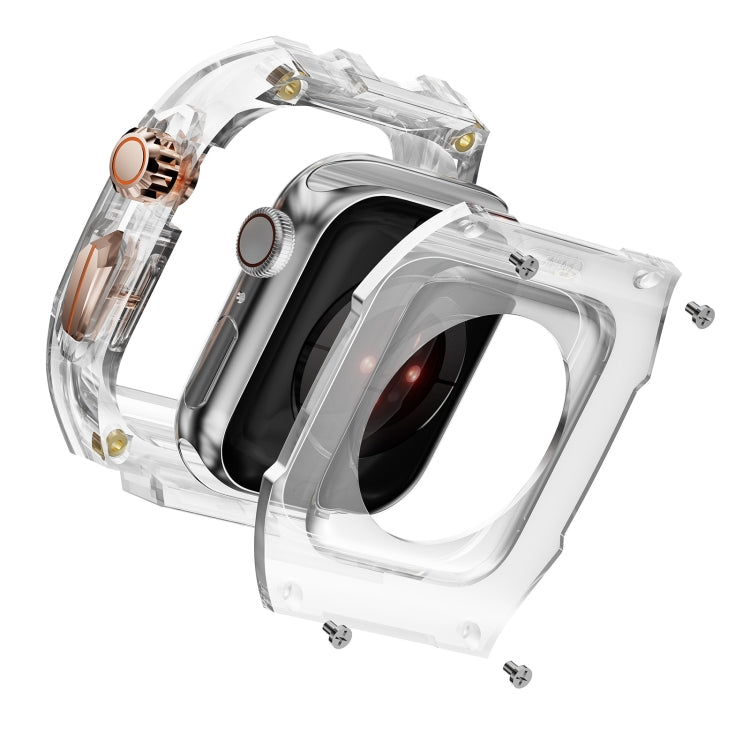 For Apple Watch SE 44mm Modified PC Hybrid TPU Watch Case Band(Starlight Transparent) - free shipping - PMc TechLife - Order now!