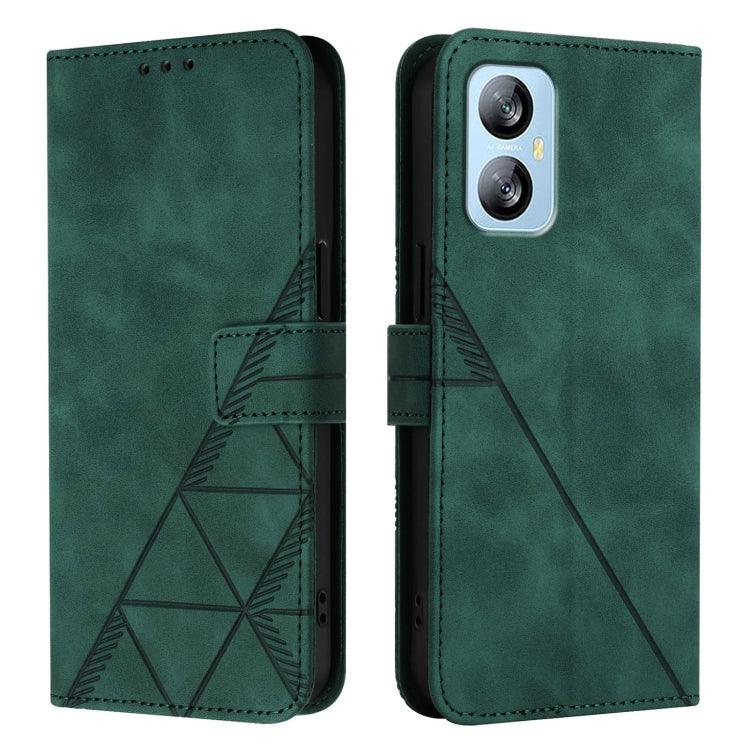 For Blackview A52 Crossbody 3D Embossed Flip Leather Phone Case(Green) - More Brand by PMC Jewellery | Online Shopping South Africa | PMC Jewellery | Buy Now Pay Later Mobicred