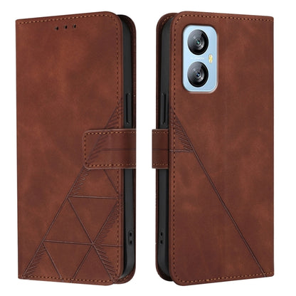 For Blackview A52 Crossbody 3D Embossed Flip Leather Phone Case(Brown) - More Brand by PMC Jewellery | Online Shopping South Africa | PMC Jewellery | Buy Now Pay Later Mobicred