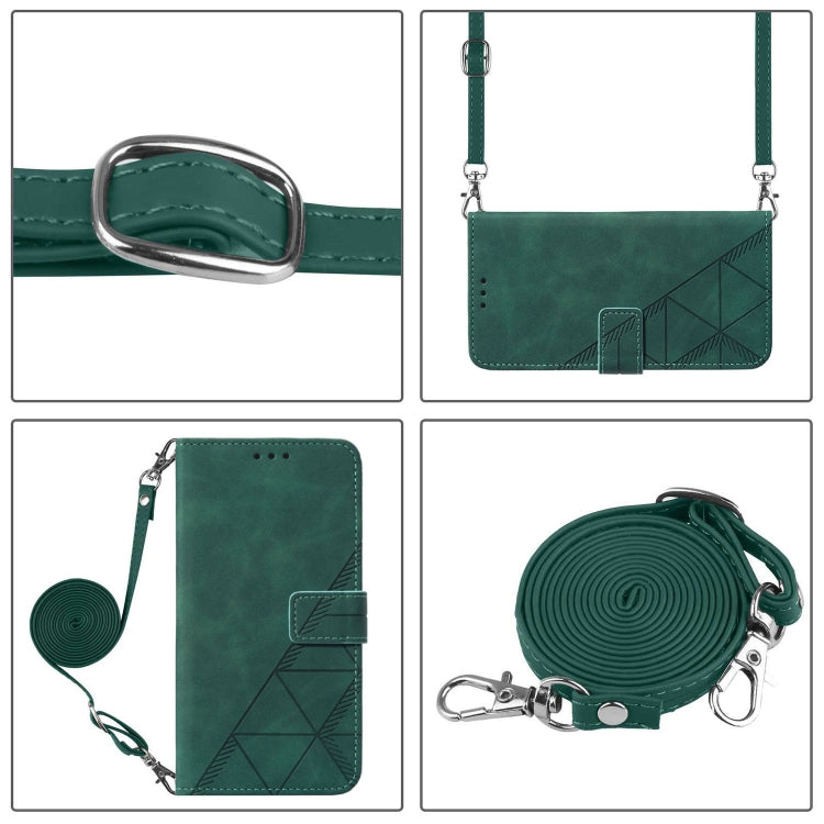 For Blackview A53 Crossbody 3D Embossed Flip Leather Phone Case(Green) - More Brand by PMC TechLife | Online Shopping South Africa | PMC TechLife | Buy Now Pay Later Mobicred