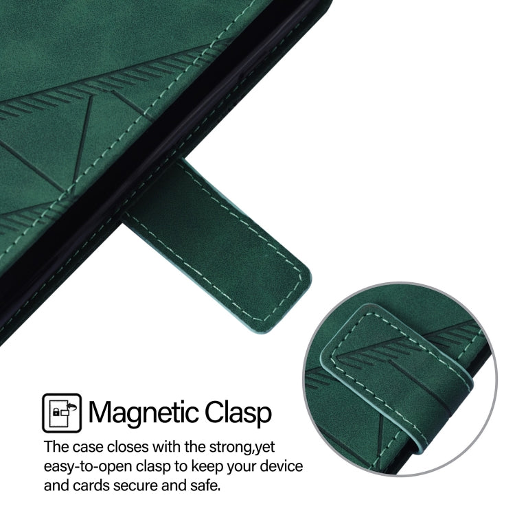 For Blackview A53 Crossbody 3D Embossed Flip Leather Phone Case(Green) - More Brand by PMC TechLife | Online Shopping South Africa | PMC TechLife | Buy Now Pay Later Mobicred