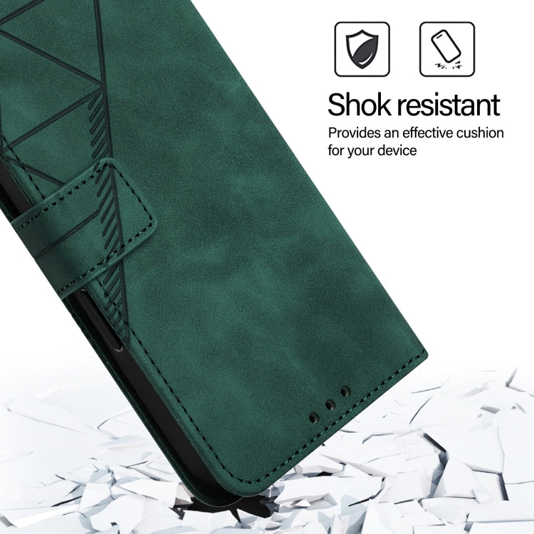 For Blackview Color 8 Crossbody 3D Embossed Flip Leather Phone Case(Green) - More Brand by PMC TechLife | Online Shopping South Africa | PMC TechLife | Buy Now Pay Later Mobicred