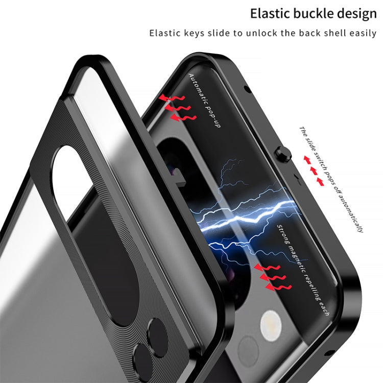 For Google Pixel 8a Snap Buckle Metal Frame Frosted Phone Case(Black) - Google Cases by PMC TechLife | Online Shopping South Africa | PMC TechLife | Buy Now Pay Later Mobicred