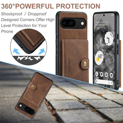 For Google Pixel 9 JEEHOOD J01 Retro Magnetic Detachable Wallet Phone Case(Brown) - Google Cases by JEEHOOD | Online Shopping South Africa | PMC Jewellery | Buy Now Pay Later Mobicred