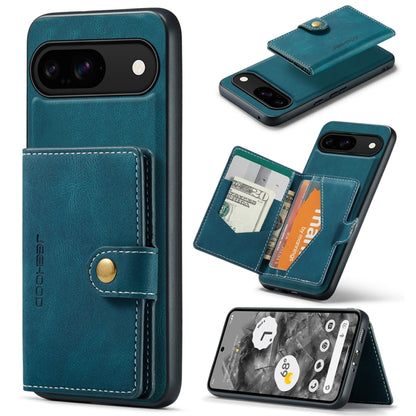 For Google Pixel 9 JEEHOOD J01 Retro Magnetic Detachable Wallet Phone Case(Blue) - Google Cases by JEEHOOD | Online Shopping South Africa | PMC Jewellery | Buy Now Pay Later Mobicred