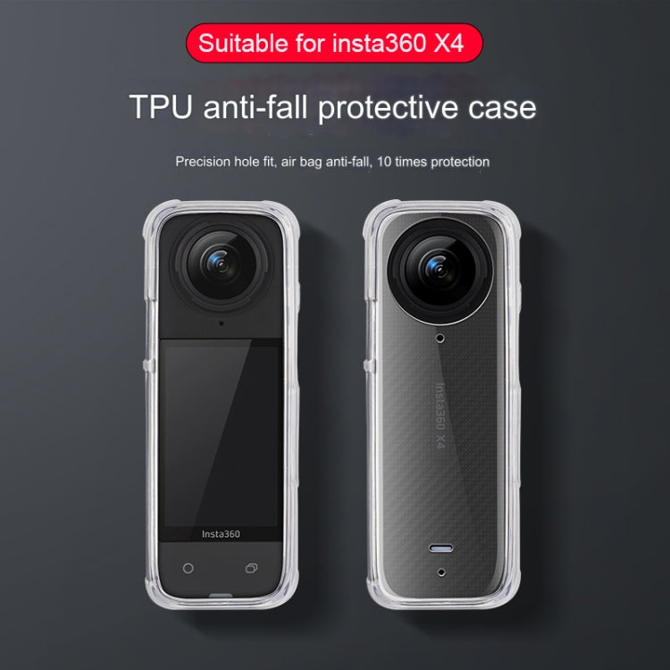 For Insta360 X4 Clear 1.5mm Soft TPU Protective Case Single Cover(Transperant) - Case & Bags by PMC Jewellery | Online Shopping South Africa | PMC Jewellery | Buy Now Pay Later Mobicred