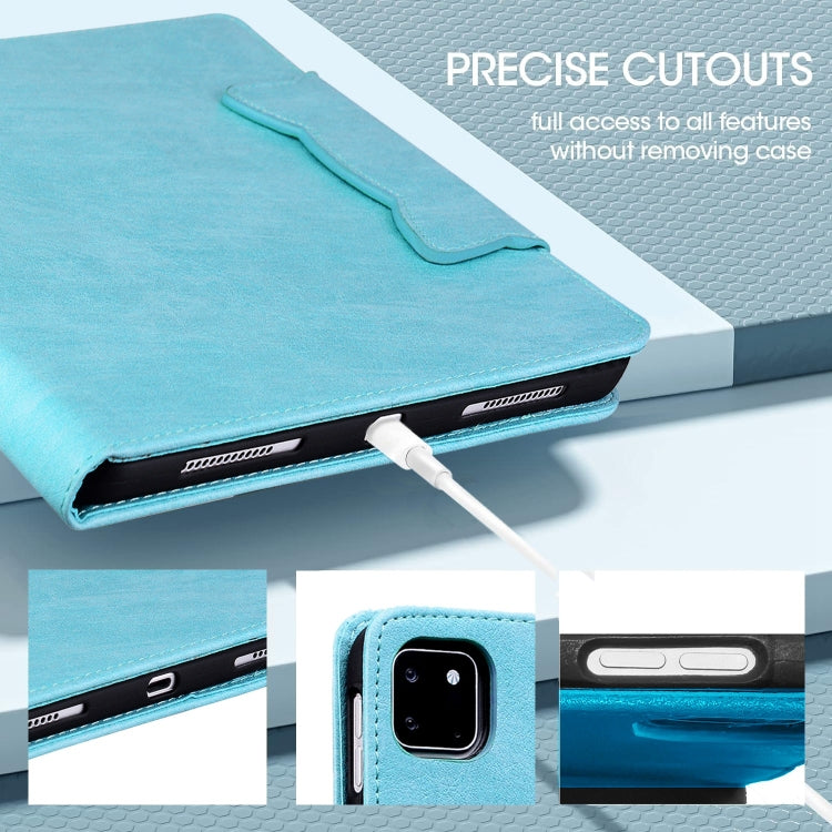 For Lenovo Xiaoxin Pad M11 2024 Cat Buckle Leather Tablet Case(Sky Blue) - Lenovo by PMC Jewellery | Online Shopping South Africa | PMC Jewellery | Buy Now Pay Later Mobicred
