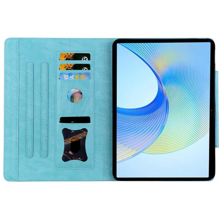 For Lenovo Tab K11 Plus / M11 Plus  Cat Buckle Leather Tablet Case(Sky Blue) - Lenovo by PMC TechLife | Online Shopping South Africa | PMC TechLife | Buy Now Pay Later Mobicred