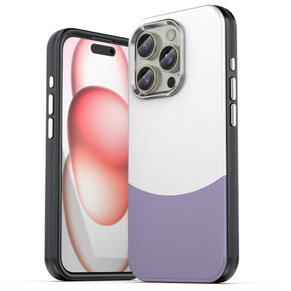 For iPhone 16 Pro Leather Texture MagSafe Magnetic TPU + PC Phone Case(Light Purple) - iPhone 16 Pro Cases by PMC Jewellery | Online Shopping South Africa | PMC Jewellery | Buy Now Pay Later Mobicred