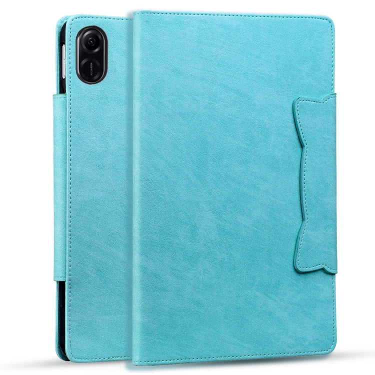 For Honor Pad X8a Cat Buckle Leather Tablet Case(Sky Blue) - Honor by PMC TechLife | Online Shopping South Africa | PMC TechLife | Buy Now Pay Later Mobicred
