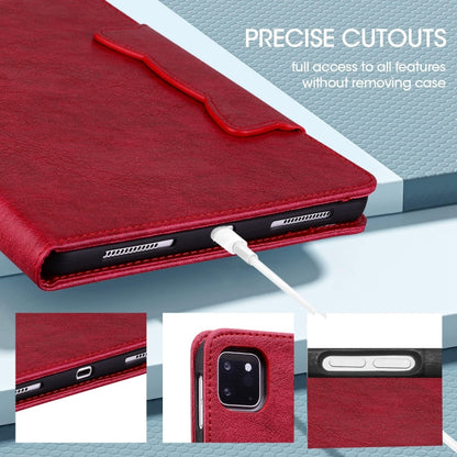 For Samsung Galaxy Tab S9 FE / S9 / S8 / S7 Cat Buckle Leather Smart Tablet Case(Red) - Galaxy Tab S9 Cases by PMC Jewellery | Online Shopping South Africa | PMC Jewellery | Buy Now Pay Later Mobicred