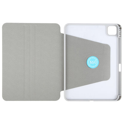 For iPad Pro 13 2024 GEBEI Acrylic TPU 3-folding Rotating Smart Tablet Leather Case withh Pen Slot(Grey) - iPad Pro 13 2024 Cases by GEBEI | Online Shopping South Africa | PMC Jewellery | Buy Now Pay Later Mobicred