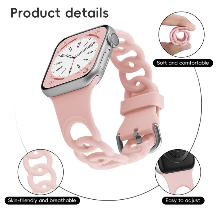 For Apple Watch Series 10 46mm Donut Hollow Silicone Watch Band(Starlight) - free shipping - PMc TechLife - Order now!