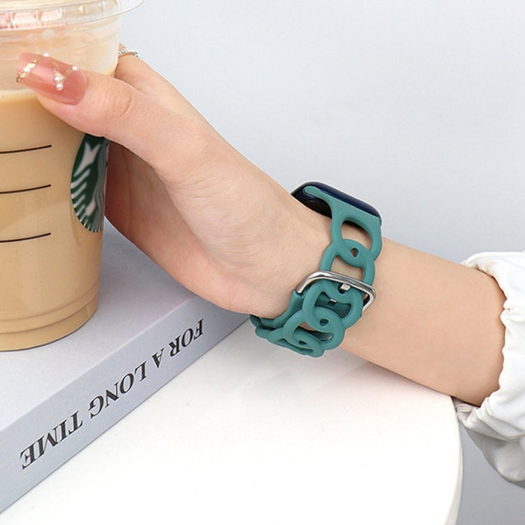 For Apple Watch Series 10 42mm Donut Hollow Silicone Watch Band(Walnut) - free shipping - PMc TechLife - Order now!