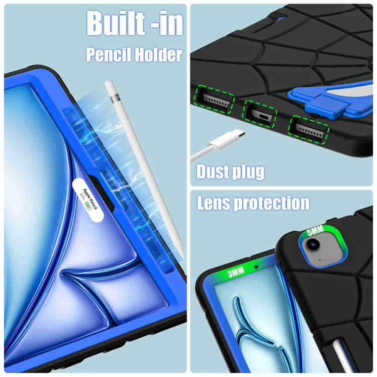 For iPad Air 11 2025 / 2024 Silicone + PC Shockproof Protective Tablet Case(Black Blue) - iPad Air 11 2025 / 2024 Cases by PMC TechLife | Online Shopping South Africa | PMC TechLife | Buy Now Pay Later Mobicred