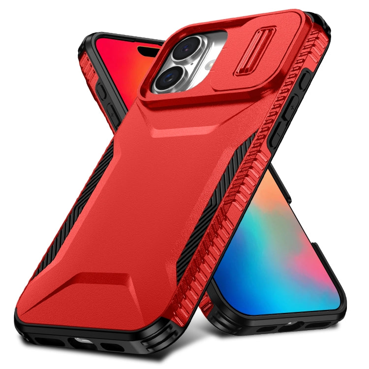 For iPhone 16 Sliding Camshield Phone Case(Red) - iPhone 16 Cases by PMC TechLife | Online Shopping South Africa | PMC TechLife | Buy Now Pay Later Mobicred