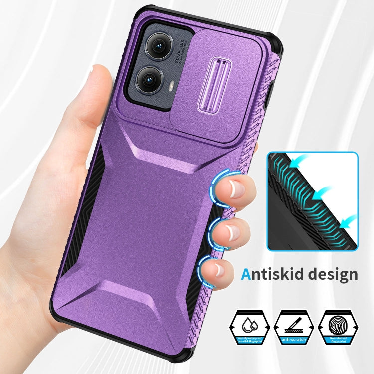 For Motorola Edge 5G 2024 Sliding Camshield Phone Case(Purple) - free shipping - PMC Jewellery - Order now!