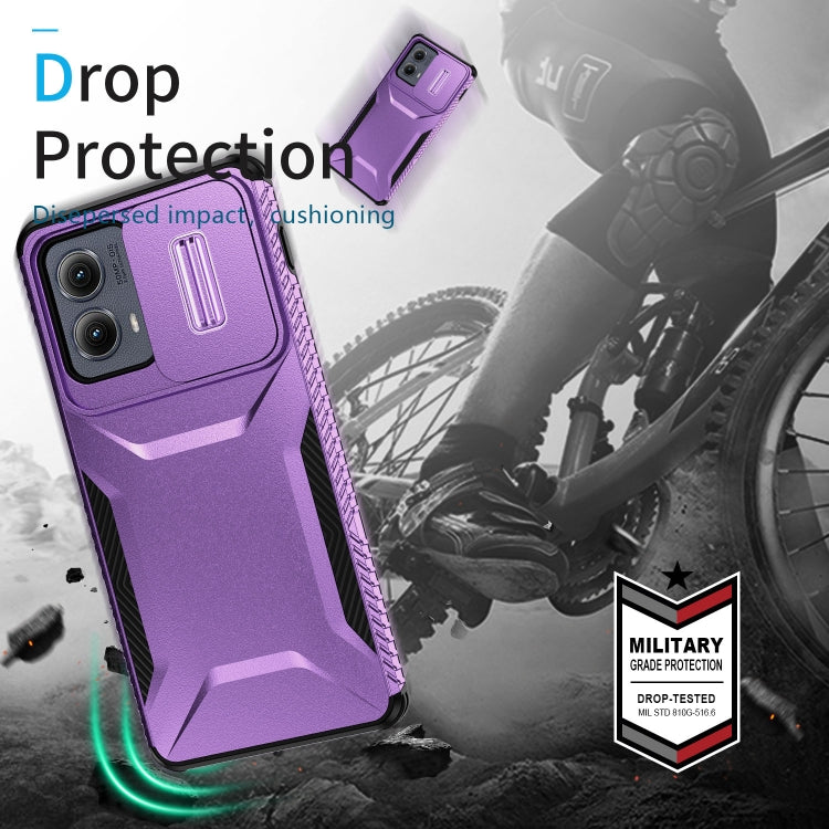For Motorola Edge 5G 2024 Sliding Camshield Phone Case(Purple) - free shipping - PMC Jewellery - Order now!