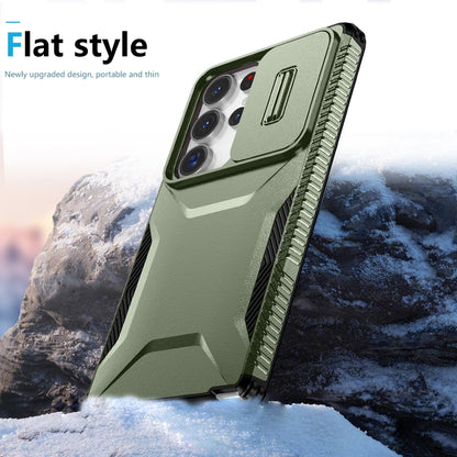 For Samsung Galaxy S25 Ultra 5G Sliding Camshield Phone Case(Alpine Green) - Galaxy S25 Ultra 5G Cases by PMC Jewellery | Online Shopping South Africa | PMC Jewellery | Buy Now Pay Later Mobicred