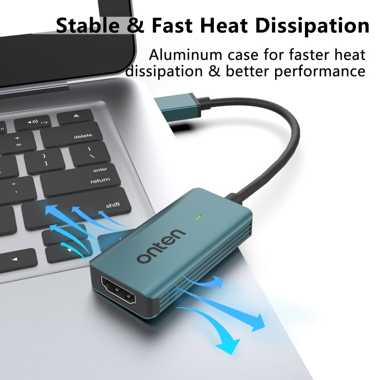Onten US331 USB Video Capture Card, Length:1.3m(Green) - Video Capture Solutions by Onten | Online Shopping South Africa | PMC TechLife | Buy Now Pay Later Mobicred