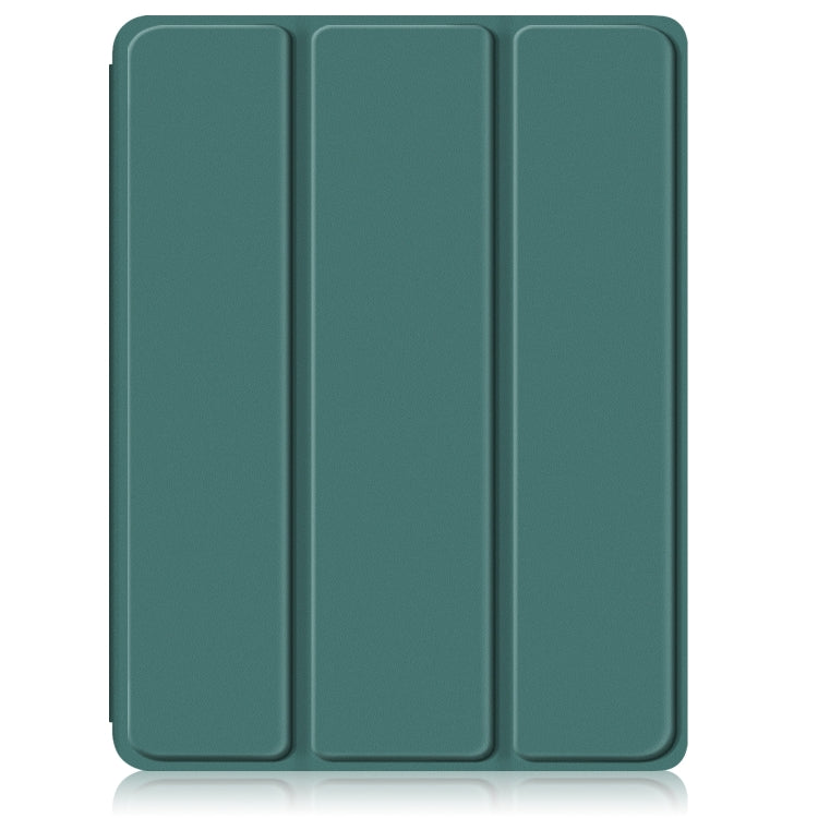 For iPad Pro 11 2024 Acrylic 3-Fold Smart Leather Tablet Case(Deep Green) - iPad Pro 11 2024 Cases by PMC TechLife | Online Shopping South Africa | PMC TechLife | Buy Now Pay Later Mobicred