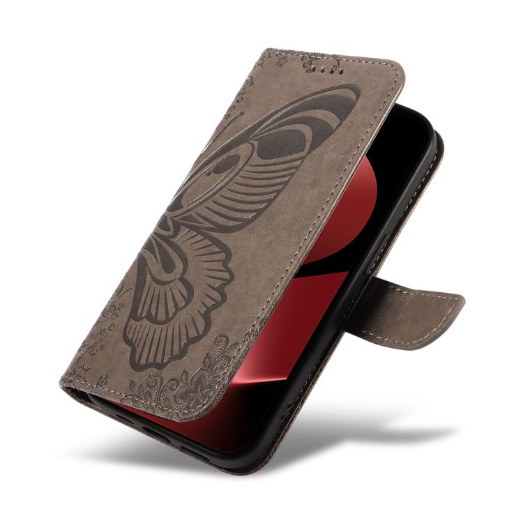 For Huawei Pura 80 Pro 5G Swallowtail Butterfly Embossed Leather Phone Case(Grey) - free shipping - PMC TechLife - Order now!
