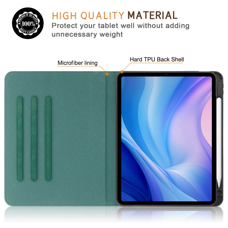 For iPad Air 11 2024 / Pro 11 2022 Front Stand Smart TPU Leather Tablet Case(Green) - iPad Air 11 2024 Cases by PMC TechLife | Online Shopping South Africa | PMC TechLife | Buy Now Pay Later Mobicred